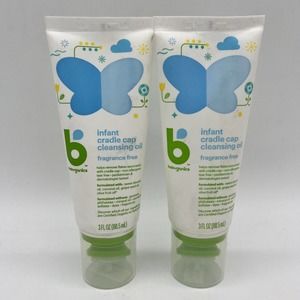 2 x Babyganics Infant Cradle Cap Cleansing Oil. Gentle & Fragrance Free 3 oz NEW